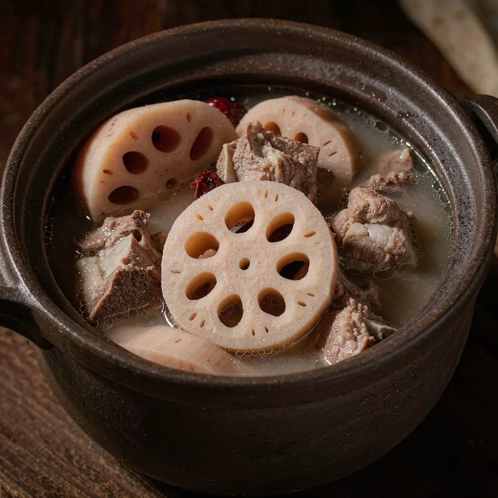 排骨藕汤（鄂菜（湖北菜））成品图